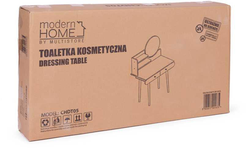Modernhome Modernus kosmetinis staliukas su veidrodžiu ir lentynomis