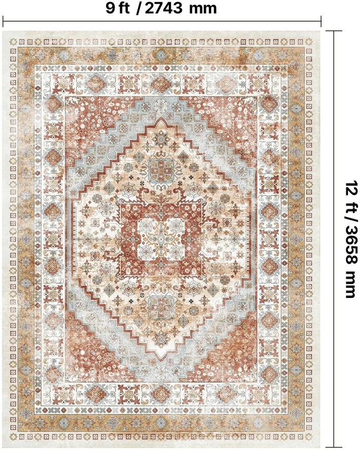 VEVOR didelis kilimas 274 x 366 cm vidinis neslystantis
