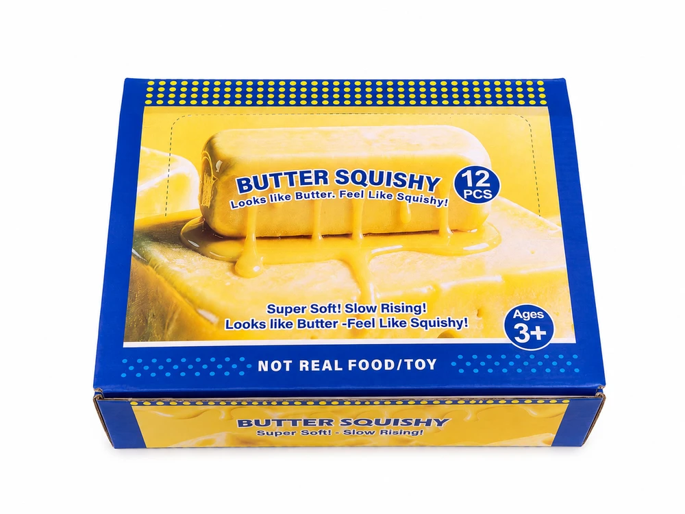 Didelis Spalvotas Butter Squishy antistresinis žaislas vaikams 1 vnt 23 cm