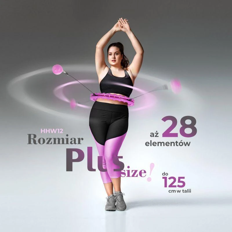 HHW12 PLUS SIZE VIOLET HULA HOOP WITH WEIGHT HMS