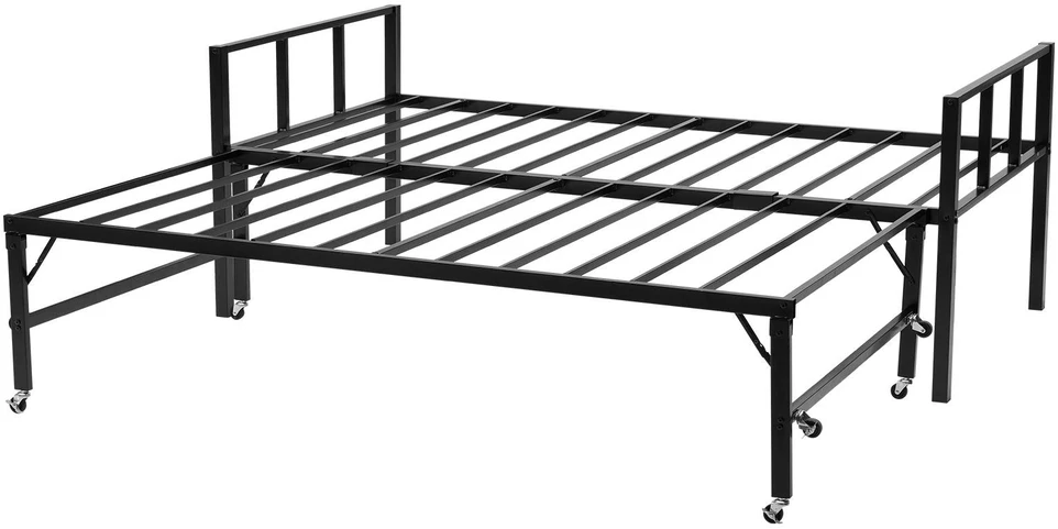 Vevor Dvivietė metalinė dieninė lova su stumdomu pagrindu
