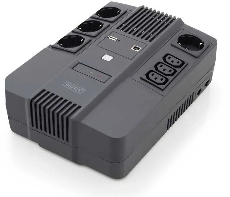 Assmann Electronic DIGITUS DN-170110 DIGITUS UPS Line-Interactive 600VA/360W AVR 4xSCHUKO 3xIEC C13 1xUSB A/B RJ45