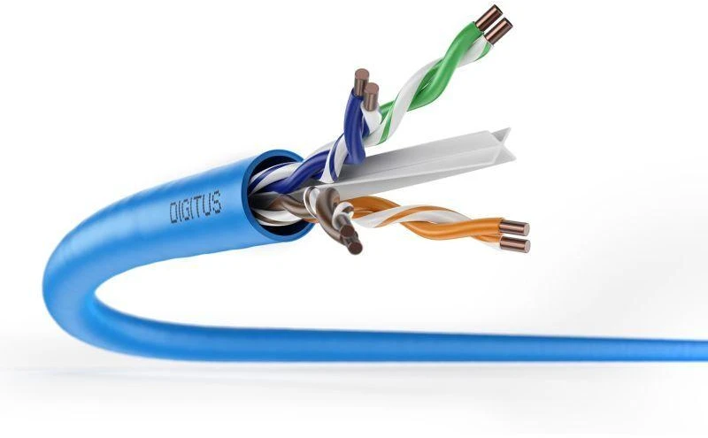 Assmann Electronic DIGITUS Montavimo kabelis cat.6A U/UTP B2ca vientisas laidas AWG 23/1 LSOH 500m violetinė ritė