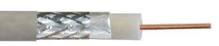 Assmann Electronic DIGITUS koaksialinis kabelis RG-6 75 omų ekranuota folija + pynė 77 procentai Eca PVC 100 m baltas ritė