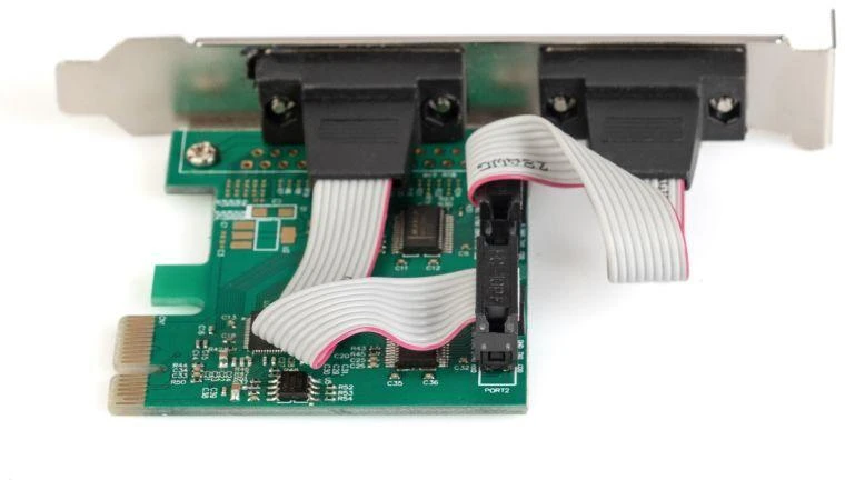 Ausinės DIGITUS RS232 valdiklis PCI Express 2xDB9L