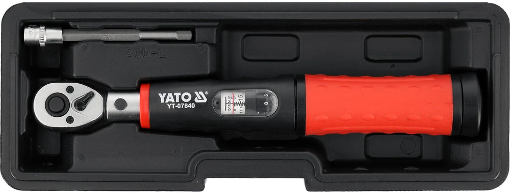 Yato DINAMOMETRINIS RAKTAS | 6,3 MM (1/4") | 5–25 NM | SU ANTGALIAIS | 11 VNT. (YT-07840)
