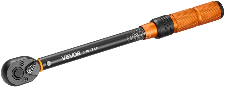 Dinamometrinis raktas VEVOR 5-45ft.lb, 3/8", 6,8–61,2 Nm