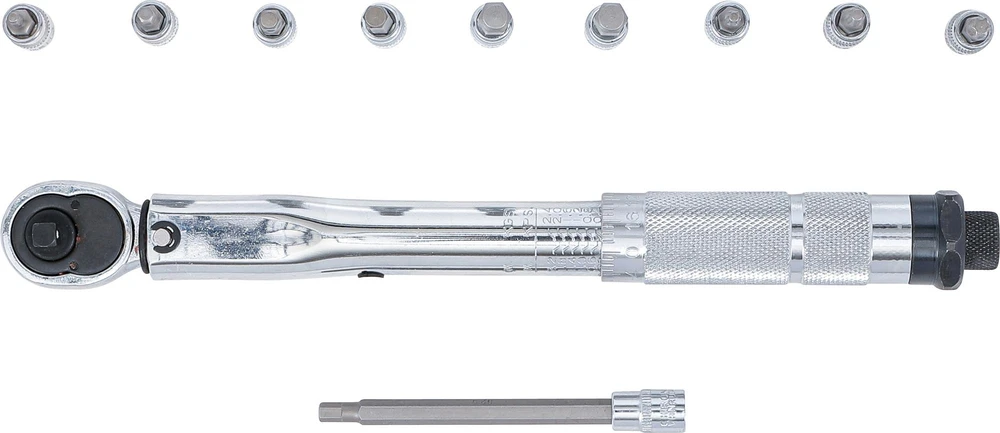DINAMOMETRINIŲ RAKTŲ RINKINYS | 6,3 MM (1/4") | 2–24 NM | 11 VNT. (72118)