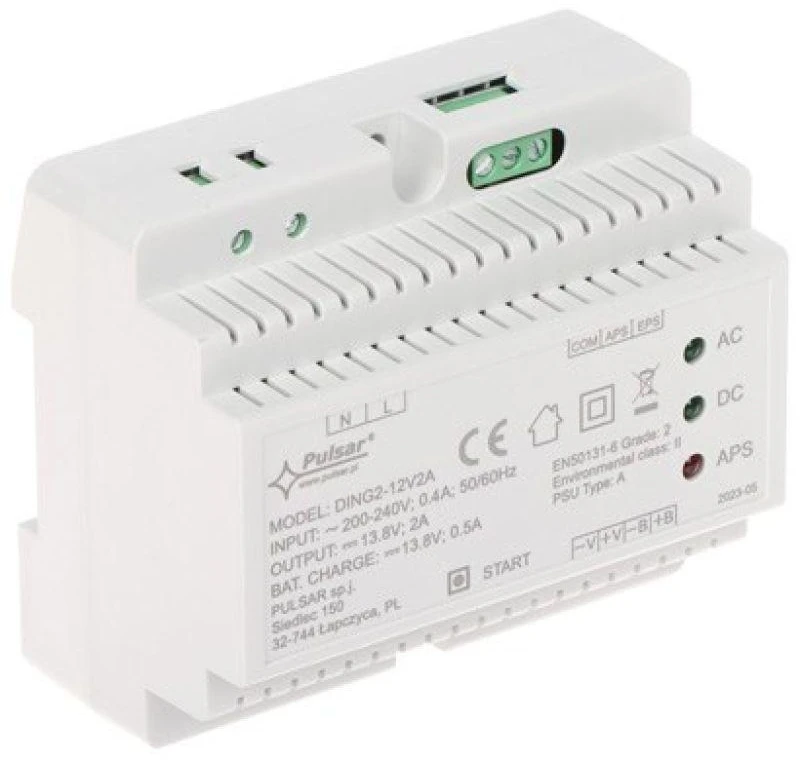 BUFERINIS IMPULSINIS MAITINIMO ADAPTERIS DING2-12V2A PULSAR