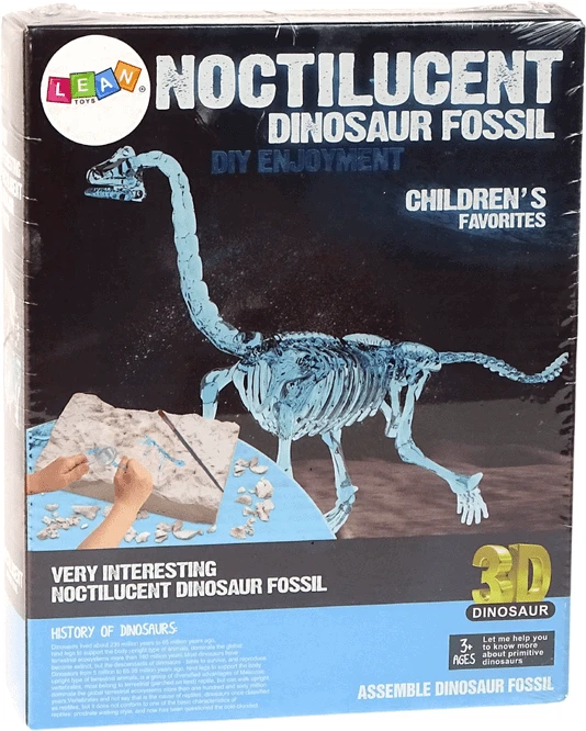 Zestaw Archeologijos kasinėjimų rinkinys dinozauro skeleto 3D brachiozauro holograma