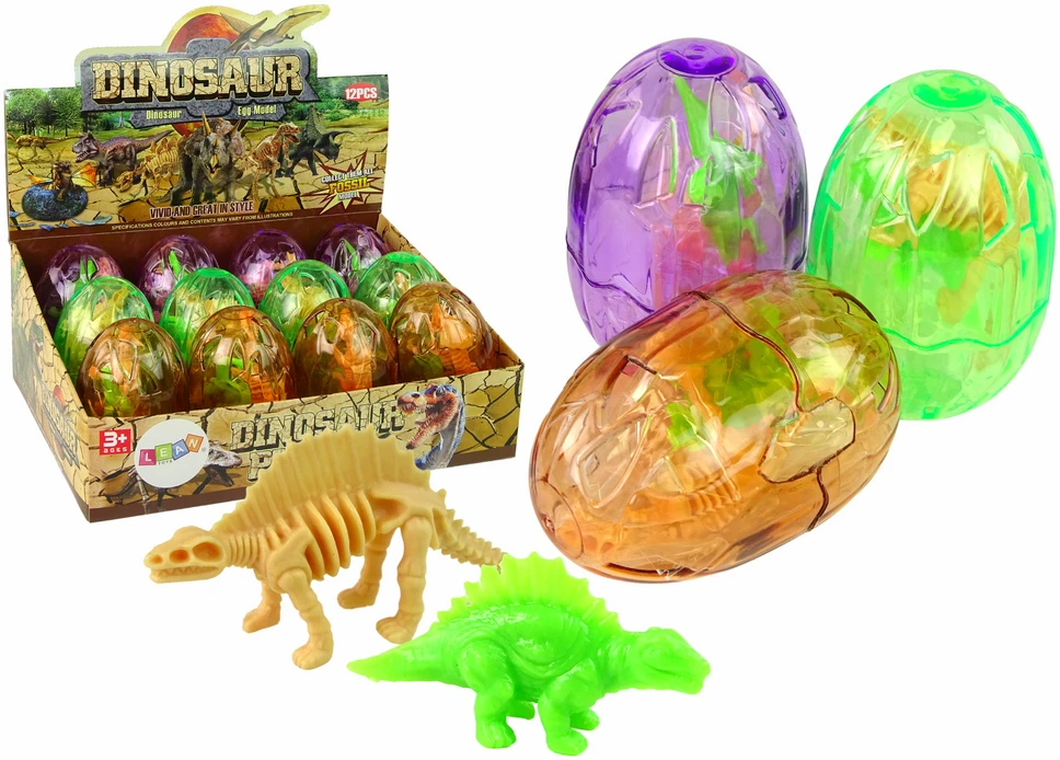 Kiaušinis su 2 dinozaurų figūrėlėmis Lean Toys, 9 cm