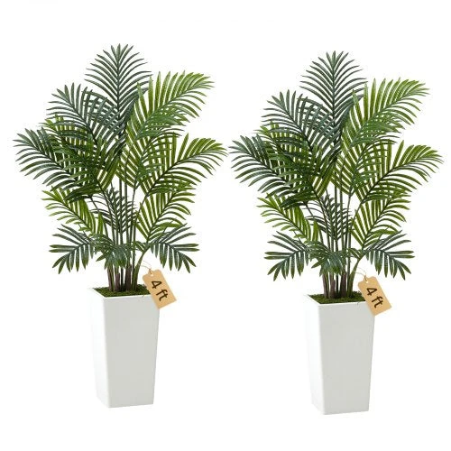 VEVOR 121 cm dirbtinės arekos palmės su vazonu