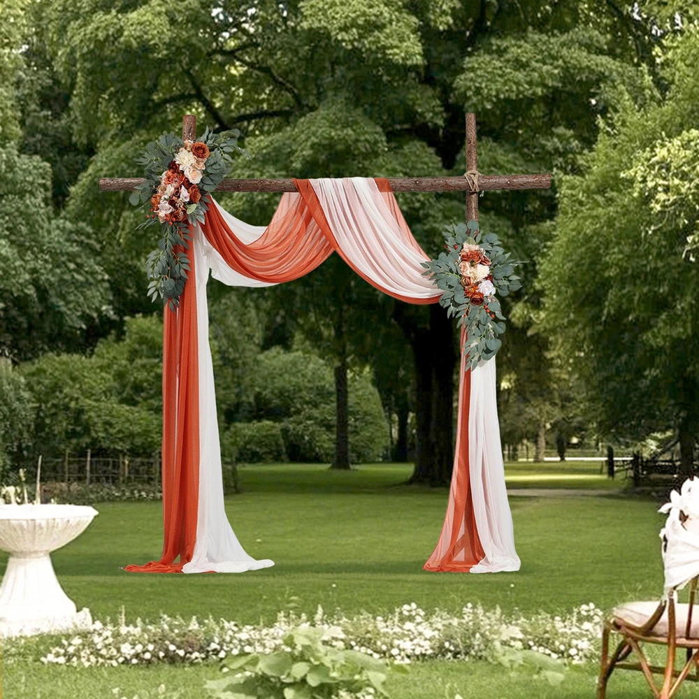 VEVOR Vestuvinis arkos gėlių rinkinys su užuolaidomis