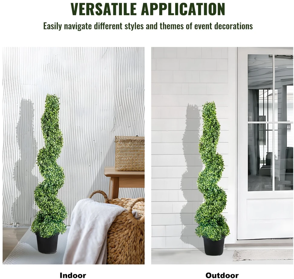 VEVOR Dirbtiniai bugieniai medžiai 120 cm (2 vnt.)