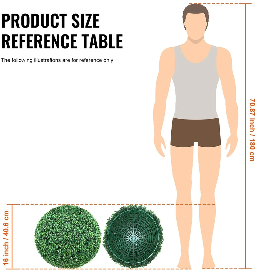 VEVOR Dirbtiniai buxus medžiai, 60 cm