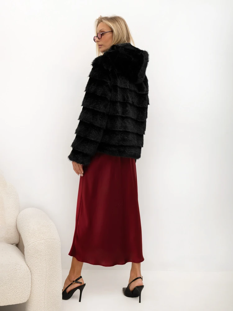 Dirbtinio kailio striukė moterims ITALY MODA IT-KR-G6805.36