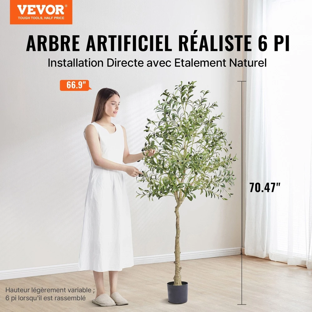 VEVOR Dirbtinė alyvmedžio imitacija 1.8 m aukščio