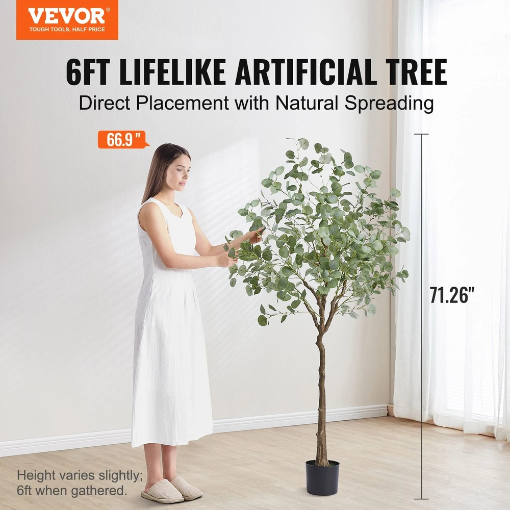 VEVOR Dirbtinis eukalipto medelis 1,8 m