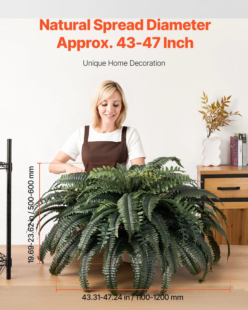VEVOR Dirbtinis Bostono papartis su 88 šakelėmis