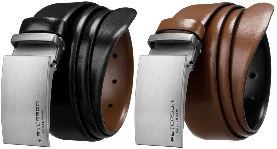 Diržai vyrams Peterson PTN KL-B005-S001 Juodas-BROWN