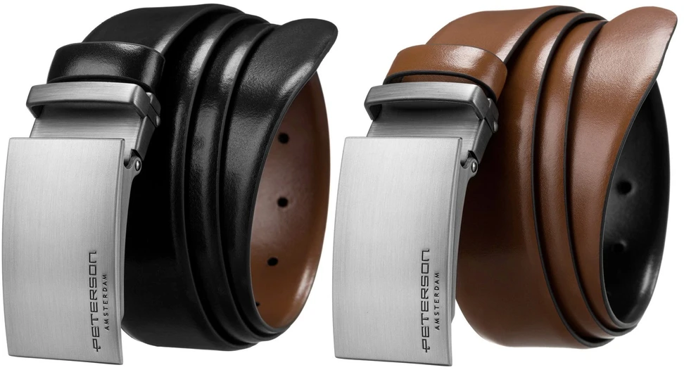 Diržai vyrams Peterson PTN KL-B005-S001 Juodas-BROWN