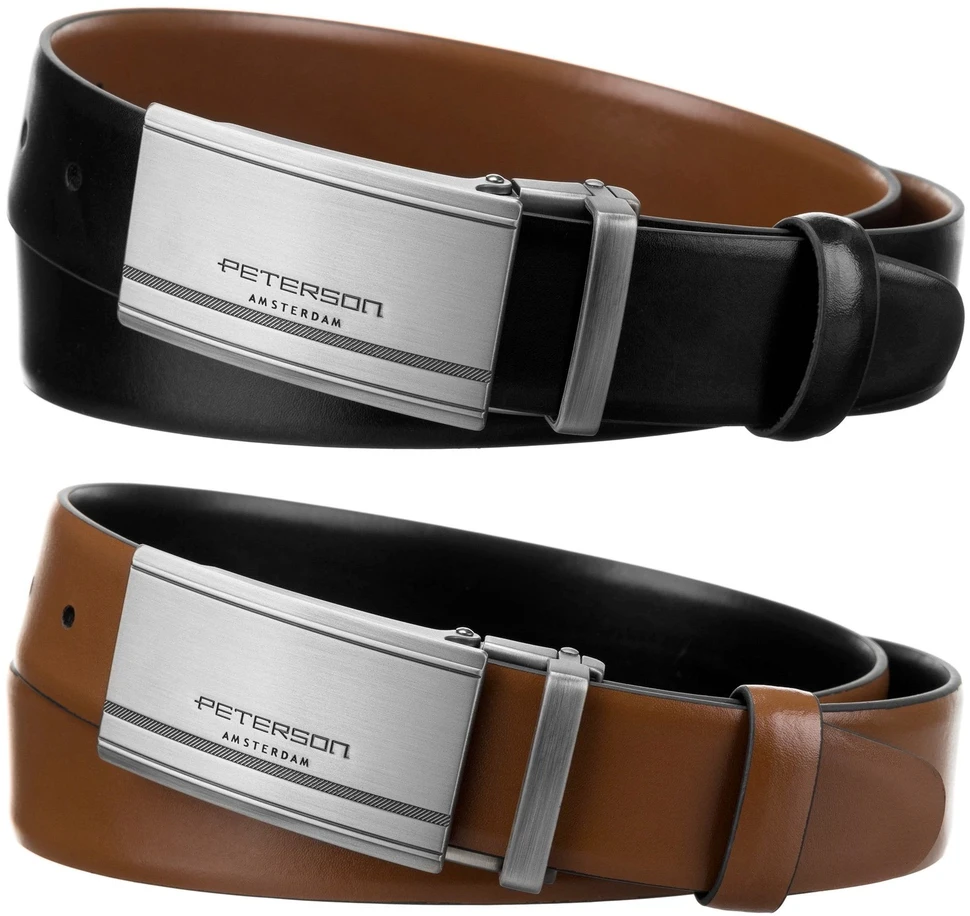 Diržas vyrams Peterson PTN KL-B006-S001 Juodas-BROWN