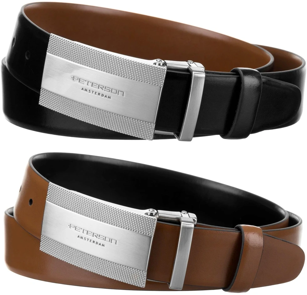 Diržas vyrams Peterson PTN KL-B007-S001 Juodas-BROWN