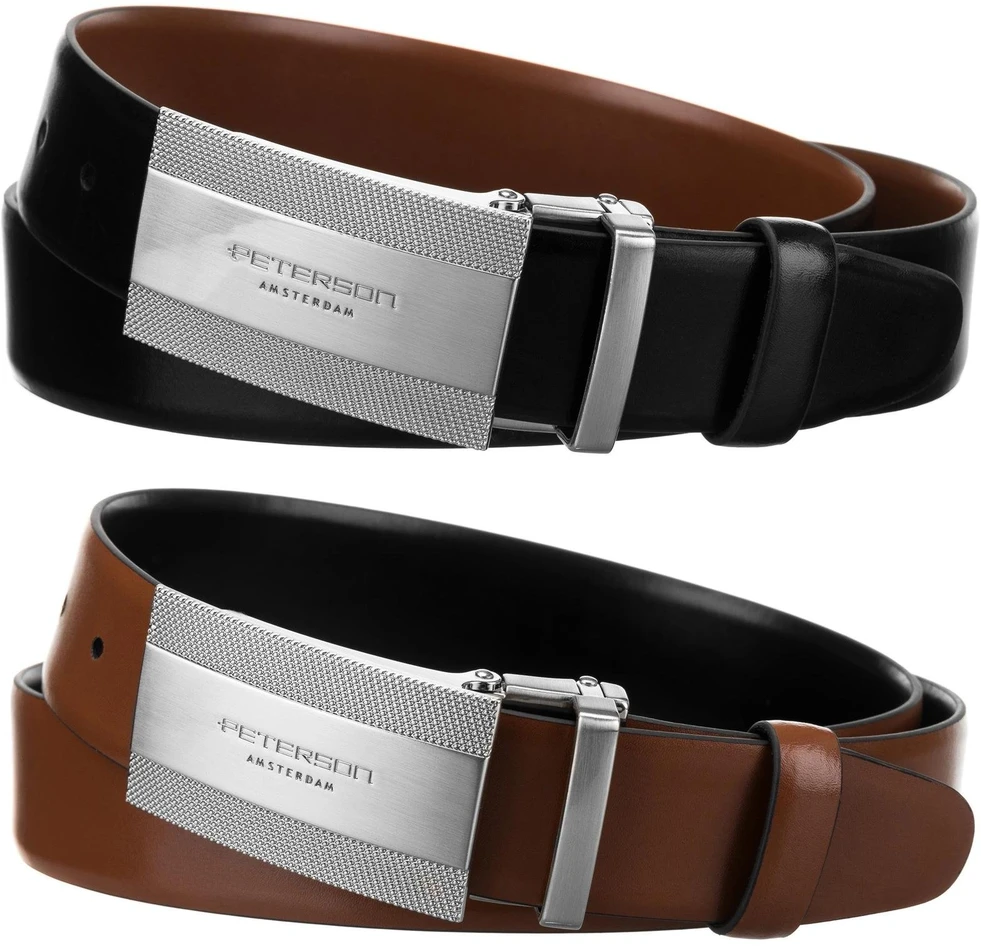 Diržas vyrams Peterson PTN KL-B007-S001 Juodas-BROWN