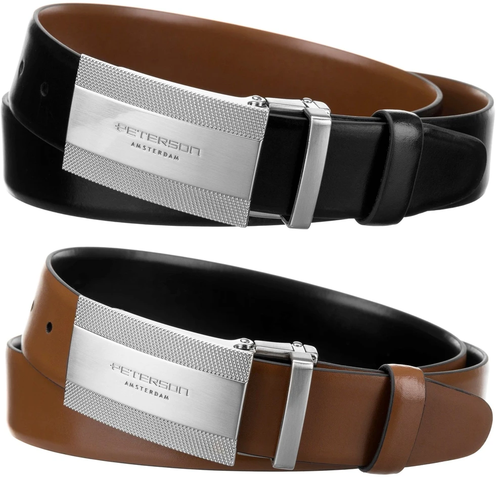 Diržas vyrams Peterson PTN KL-B007-S001 Juodas-BROWN