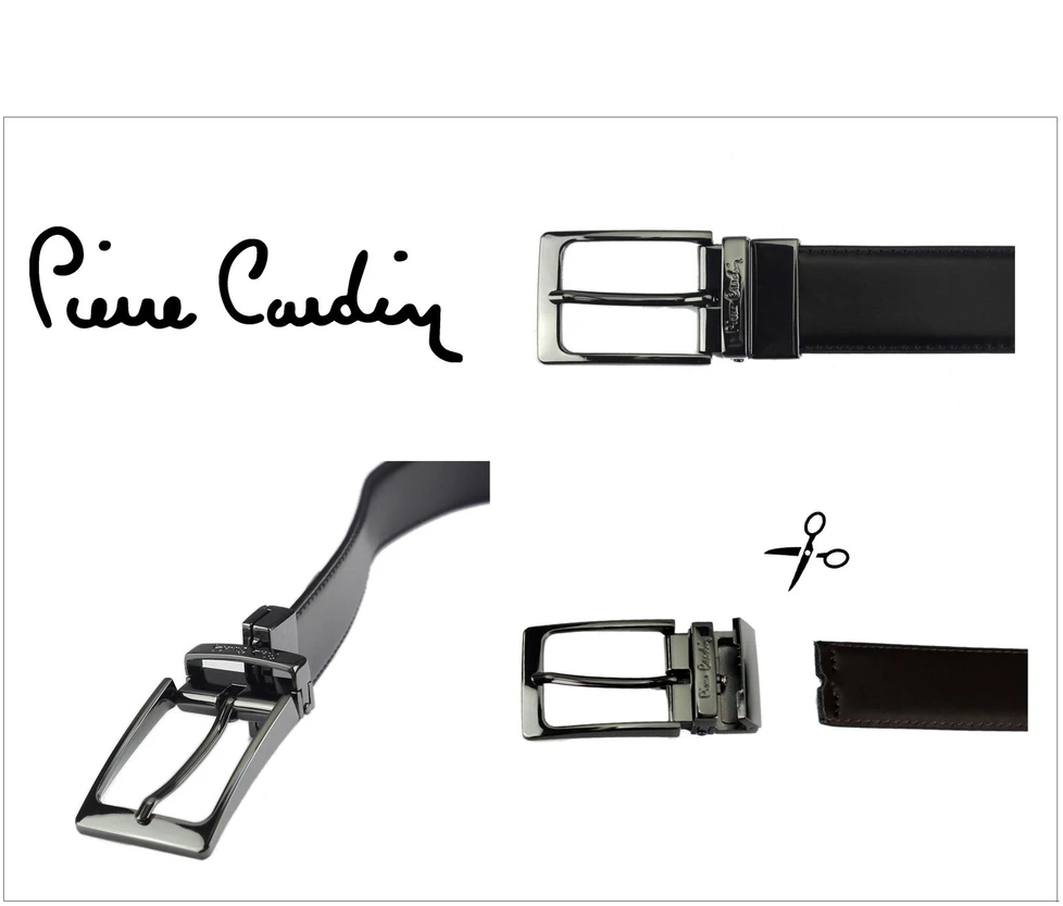Diržas vyrams Pierre Cardin FWJX5 DOUBLE - Juodas, rudas