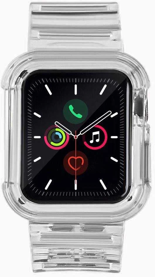 Hurtel Silikoninė apyrankė Bracelet Case Strap Light Set for Apple Watch 38mm – juodos spalvos