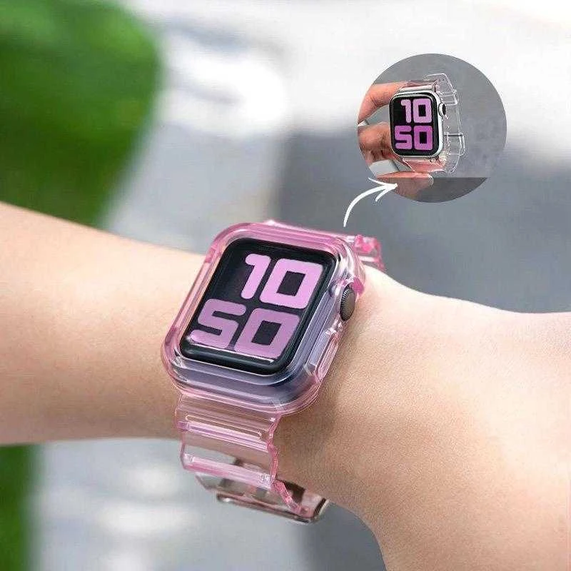 Hurtel Apyrankė su laikrodžio apsauga Apple Watch 6 40mm / Watch 5 40mm / Watch 4 40mm / Watch SE 40mm geltonos spalvos