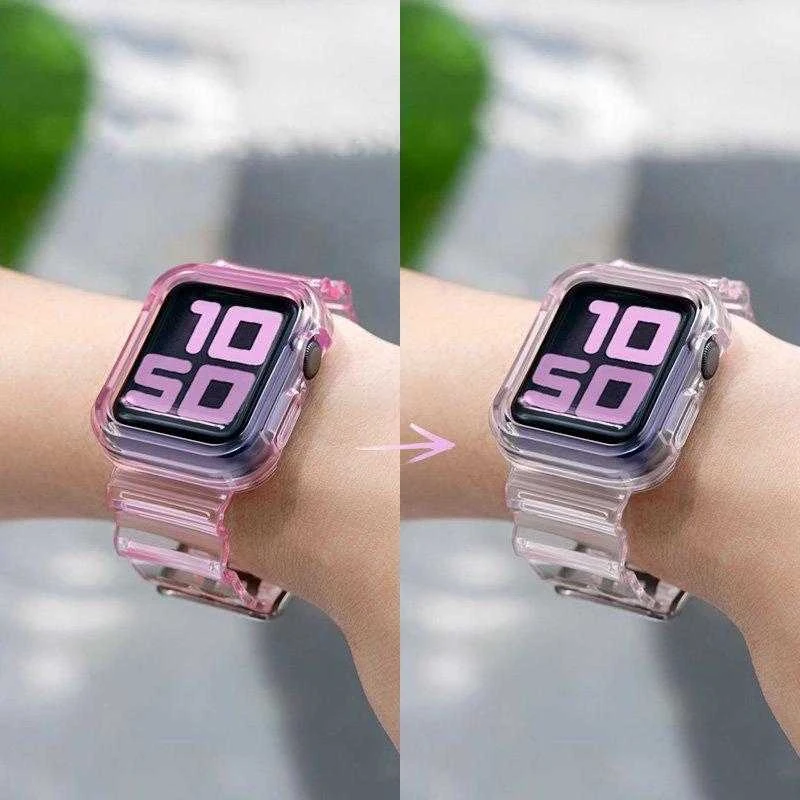 Hurtel Silikoninė apyrankė Bracelet Case Strap Light Set for Apple Watch 40mm – juodos spalvos