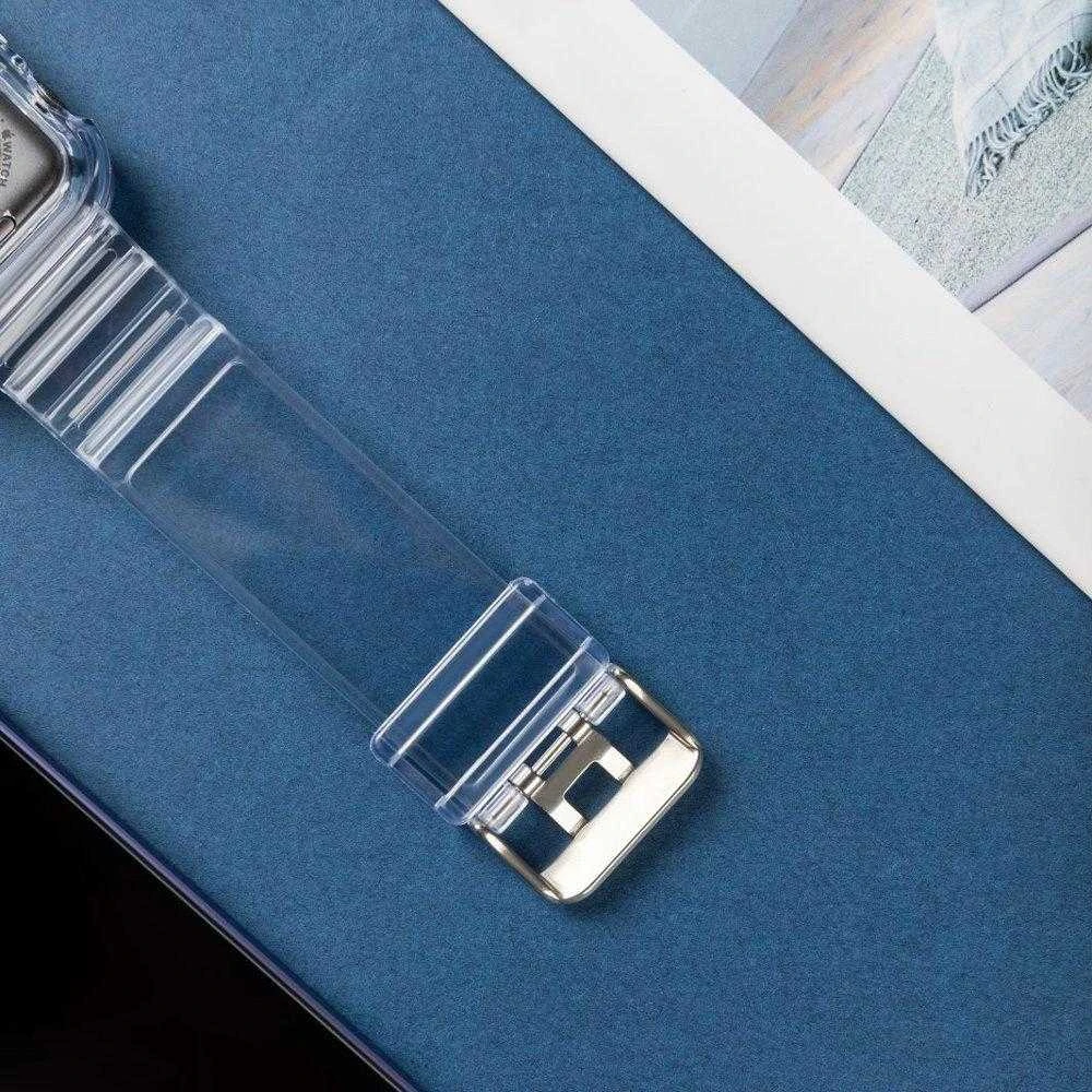 Hurtel Silikoninė apyrankė Bracelet Case Strap Light Set for Apple Watch 38mm – raudonos spalvos