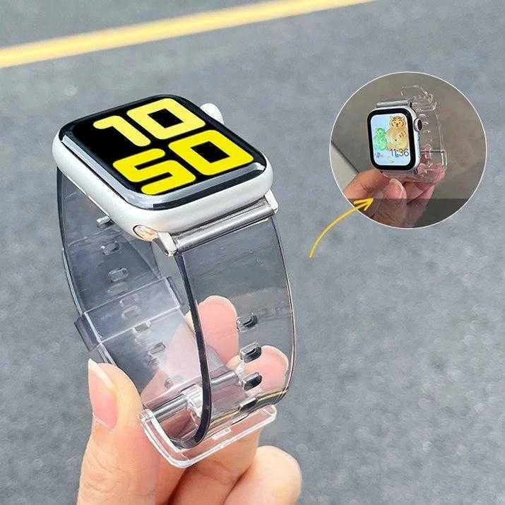 Hurtel Silikoninė apyrankė Bracelet Bracelet Strap Light for Apple Watch 38/40mm – juodos spalvos