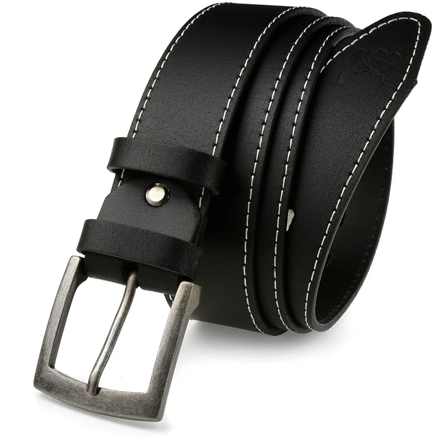 Dirželis męski skórzany klamra 4 cm juoda BELTIMORE A31