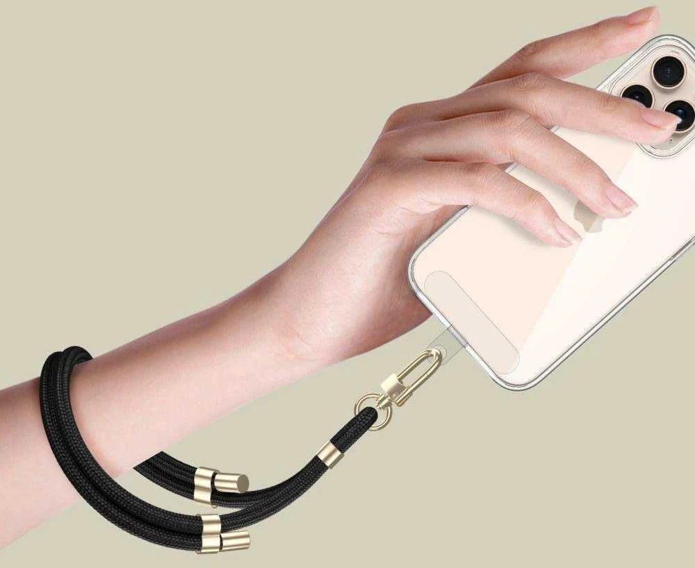 Tech-Protect C4S ROPE WRIST STRAP juodos spalvos ir aukso spalvos