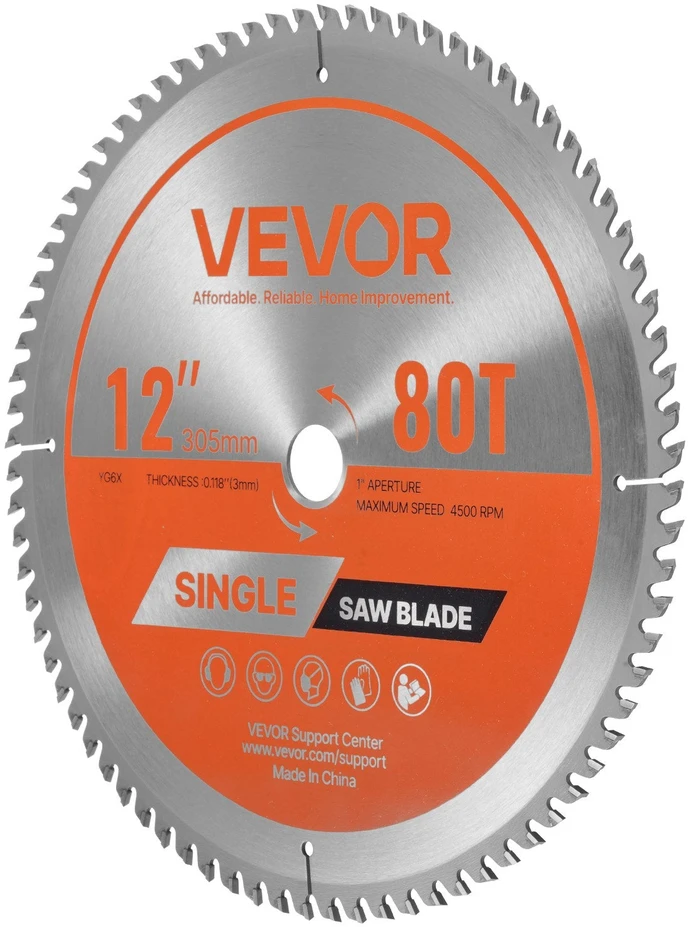 VEVOR Diskinis pjūklo ašmenys medienai, 305 mm, 80 dantų