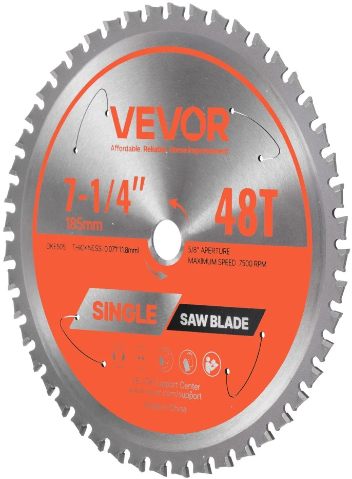 VEVOR Diskinis pjūklas metalui, 185 mm skersmuo