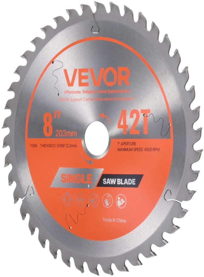 VEVOR Diskinis pjovimo peilis medienai, 203 mm, 42 dantys