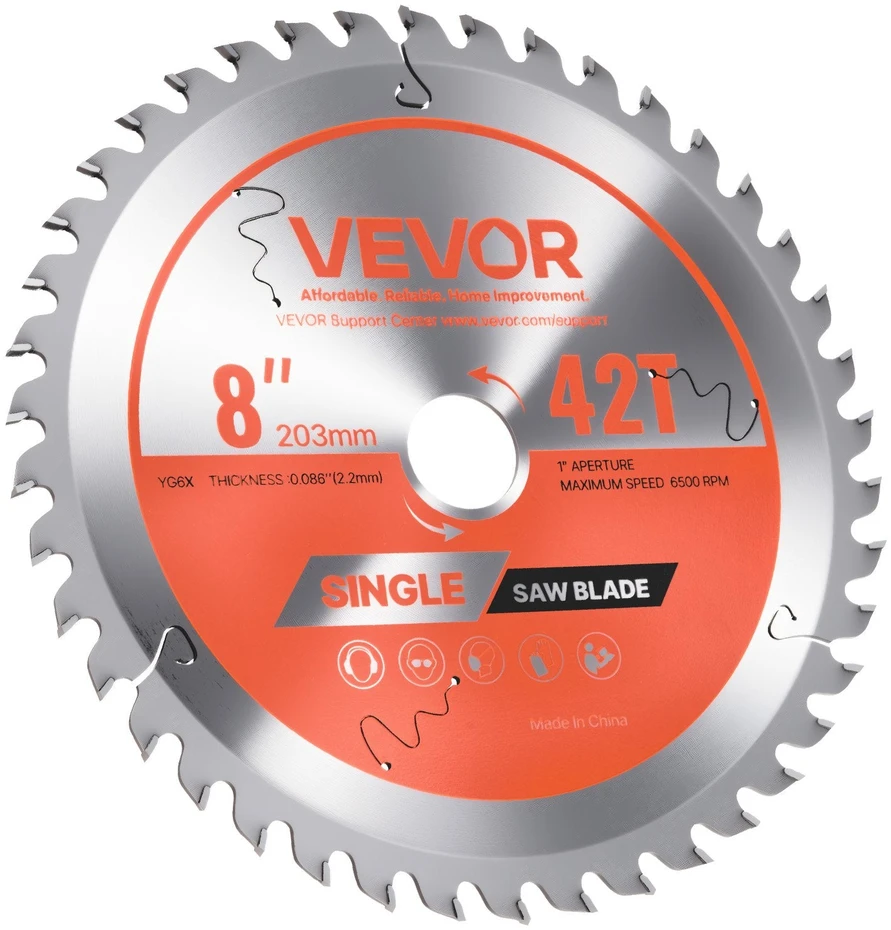VEVOR Diskinis pjovimo peilis medienai, 203 mm, 42 dantys