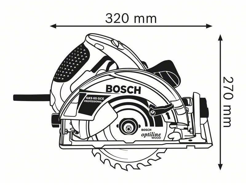 Bosch Rankinis diskinis pjūklas GKS 65 GCE