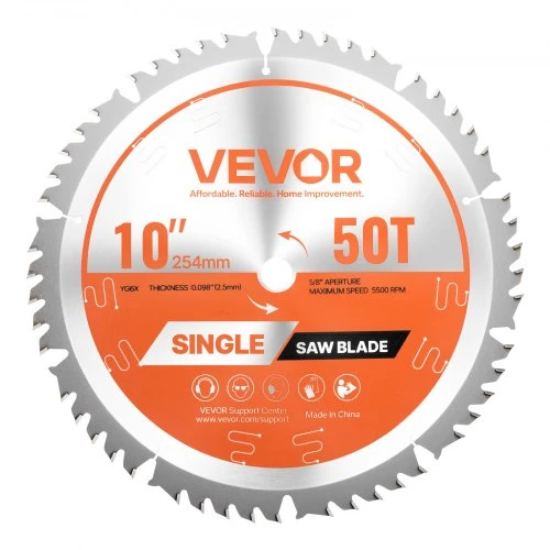 VEVOR Diskinis pjovimo diskas medienai, 254 mm, 50 dantų