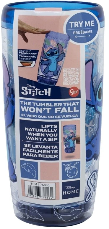 „Disney Stitch“ – vandeniui atsparus puodelis su dvigubomis sienelėmis iš „Ohana“ kolekcijos, 625 ml
