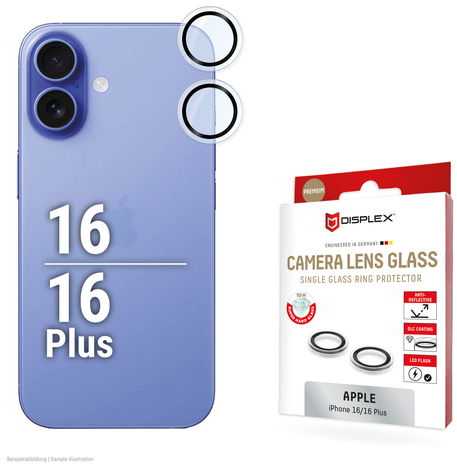 Evi DISPLEX CAMGLASS VIENO LĘŠIO DISPLEX STIKLAI - IPHONE 16/16 PLUS/17