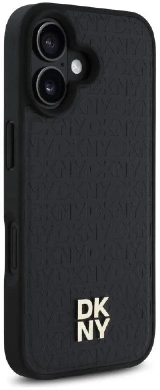DKNY DKHMP16SPSHRPSK Apple iPhone 16 6.1" dėklas telefonui juodos spalvos Repeat Pattern Stack Logo MagSafe