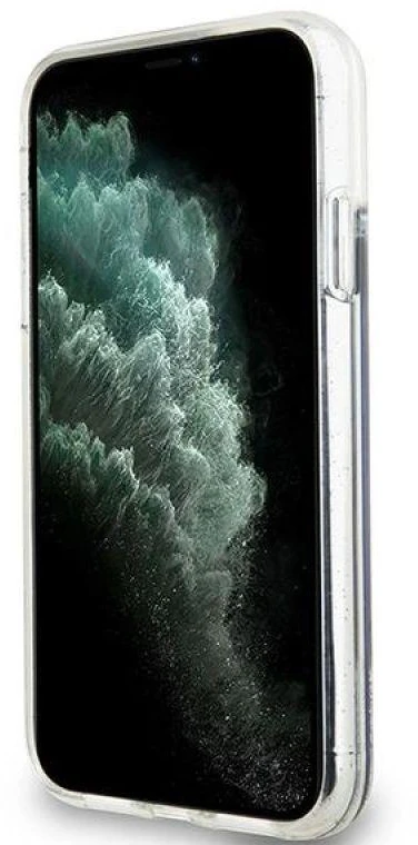 Apple iPhone 11 DKNY dėklas Liquid Glitter Big Logo (DKHCN61LBNAEK) juodos spalvos