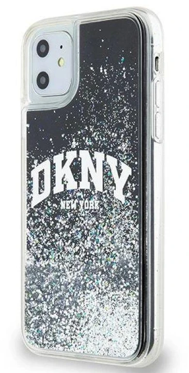 Apple iPhone 11 DKNY dėklas Liquid Glitter Big Logo (DKHCN61LBNAEK) juodos spalvos