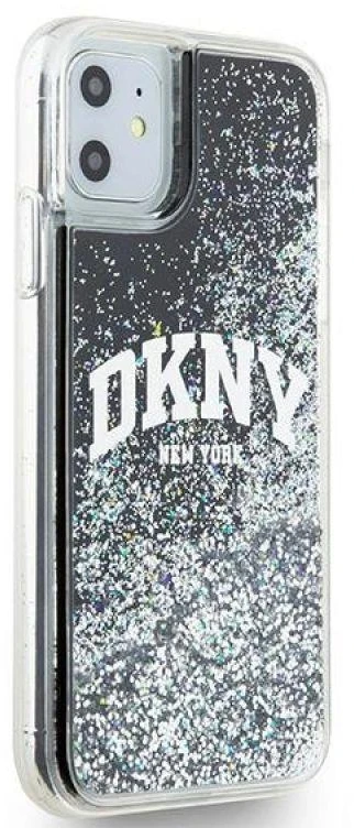 Apple iPhone 11 DKNY dėklas Liquid Glitter Big Logo (DKHCN61LBNAEK) juodos spalvos