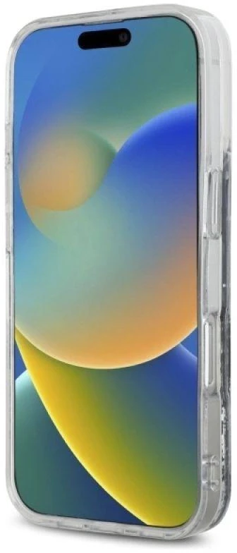 DKNY DKHCP16XLBNAEK Apple iPhone 16 Pro Max 6.9″ juodos spalvos kietas dėklas Liquid Glitter Arch Logo